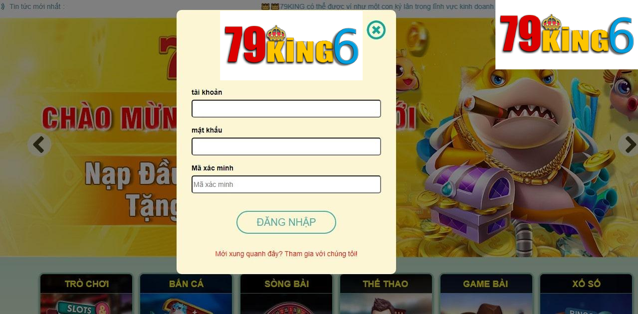 Cách đăng nhập 79king6